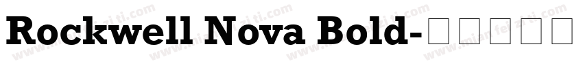 Rockwell Nova Bold字体转换